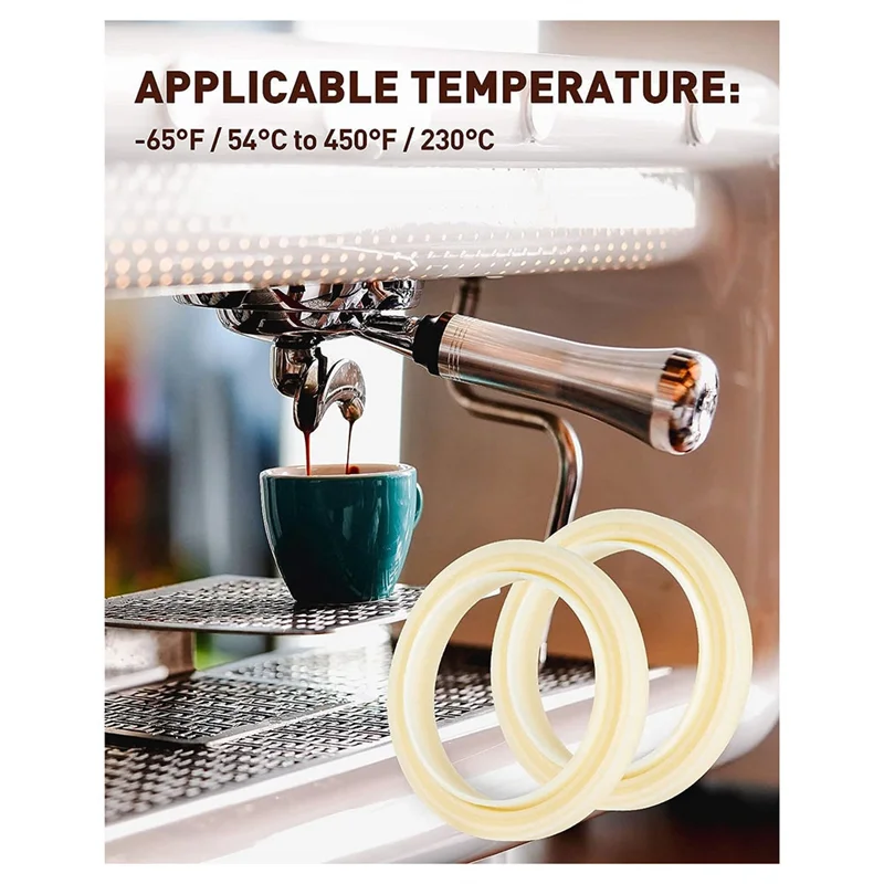 Aparatos de compras Junta de 5 piezas Gel de sílice beige-amarillo para máquina de café expreso Breville 878/870/860/840/810/500/450/ Sage 500/