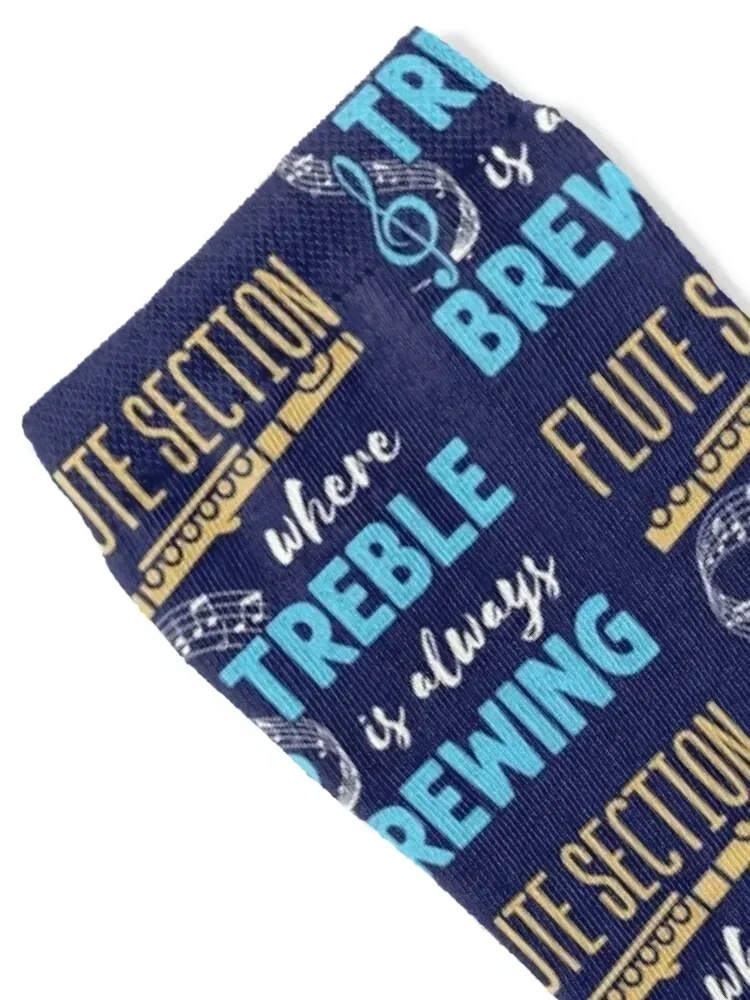 Flute Section Where Treble Is Always Brewing Socks luxury Run funny sock Socks Ladies Men's