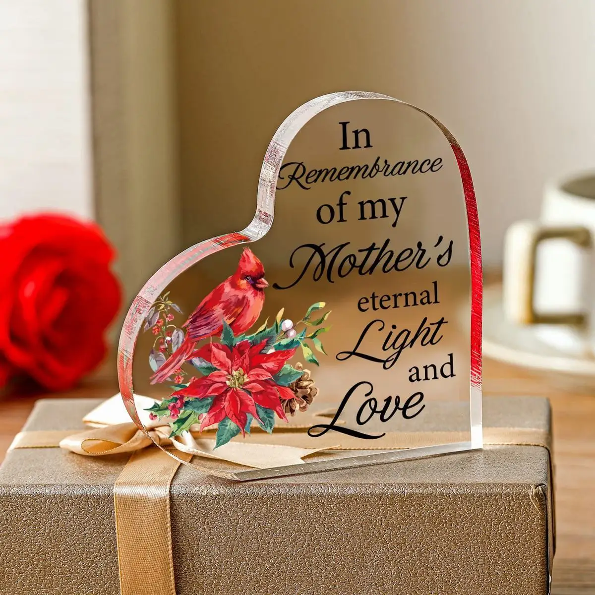 Red Bishop Gifts Compassionate Gifts to Lost Mom/Dad in Heaven Commemorative Gifts Christmas Gifts