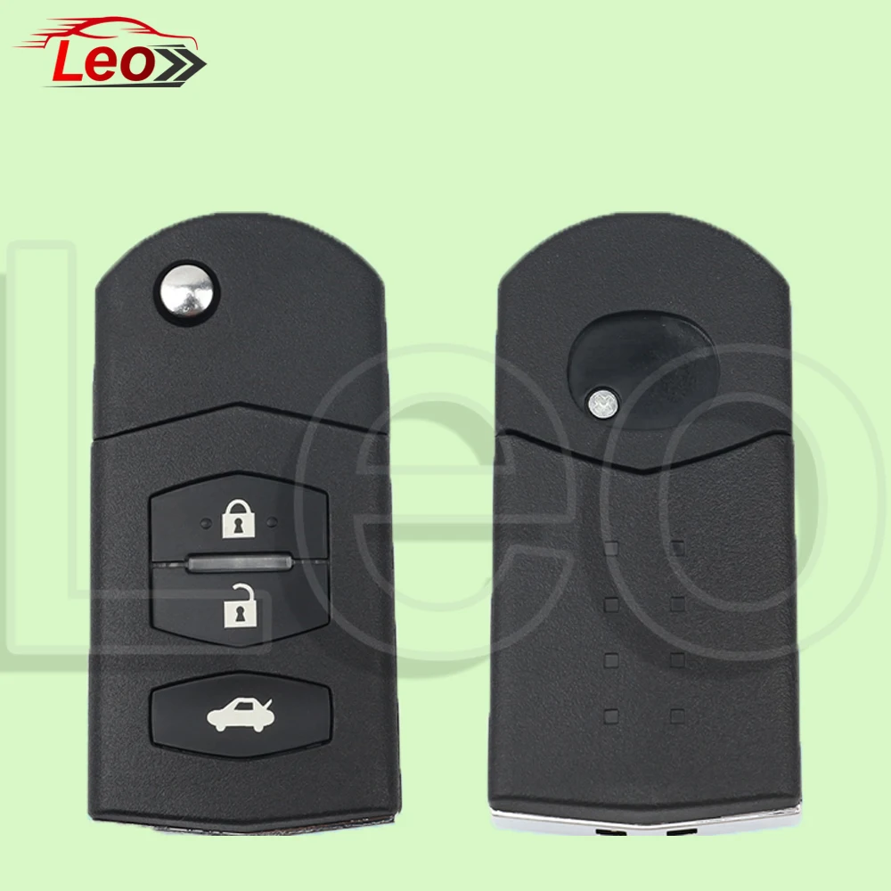 Leo FCC:41521/41781 433MHz ID:63-CHIP  Car Remote Flip Key 2/3 Button For MAZDA MA3 MA6 After 2011 Visteon P/N: 41521