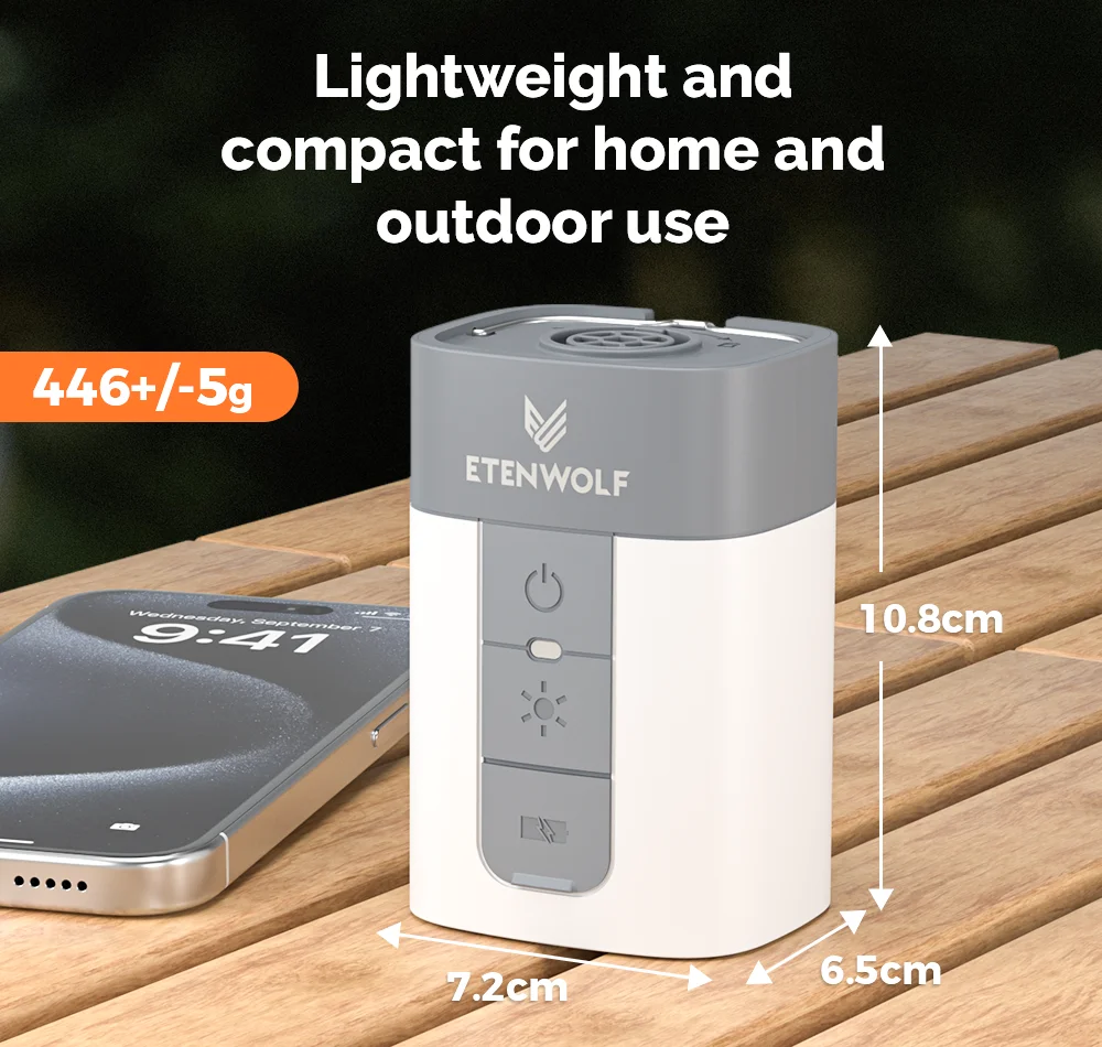 ETENWOLF AIR 5 PRO Elektrische Luftpumpe 720 LPM 4X Quick 10400 mAh Aufblasgerät & Entleerungsgerät Tragbare Luftpumpe für Pool-Schwimmkörper – Detail 11