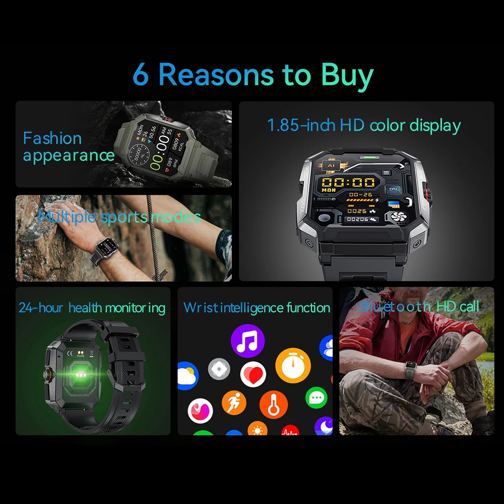 Outdoor Sports Smart Watch for Men Women Smartwatch Bluetooth Call Electronic Wristwatch Digital Wrist Watches Fitness Bracelet