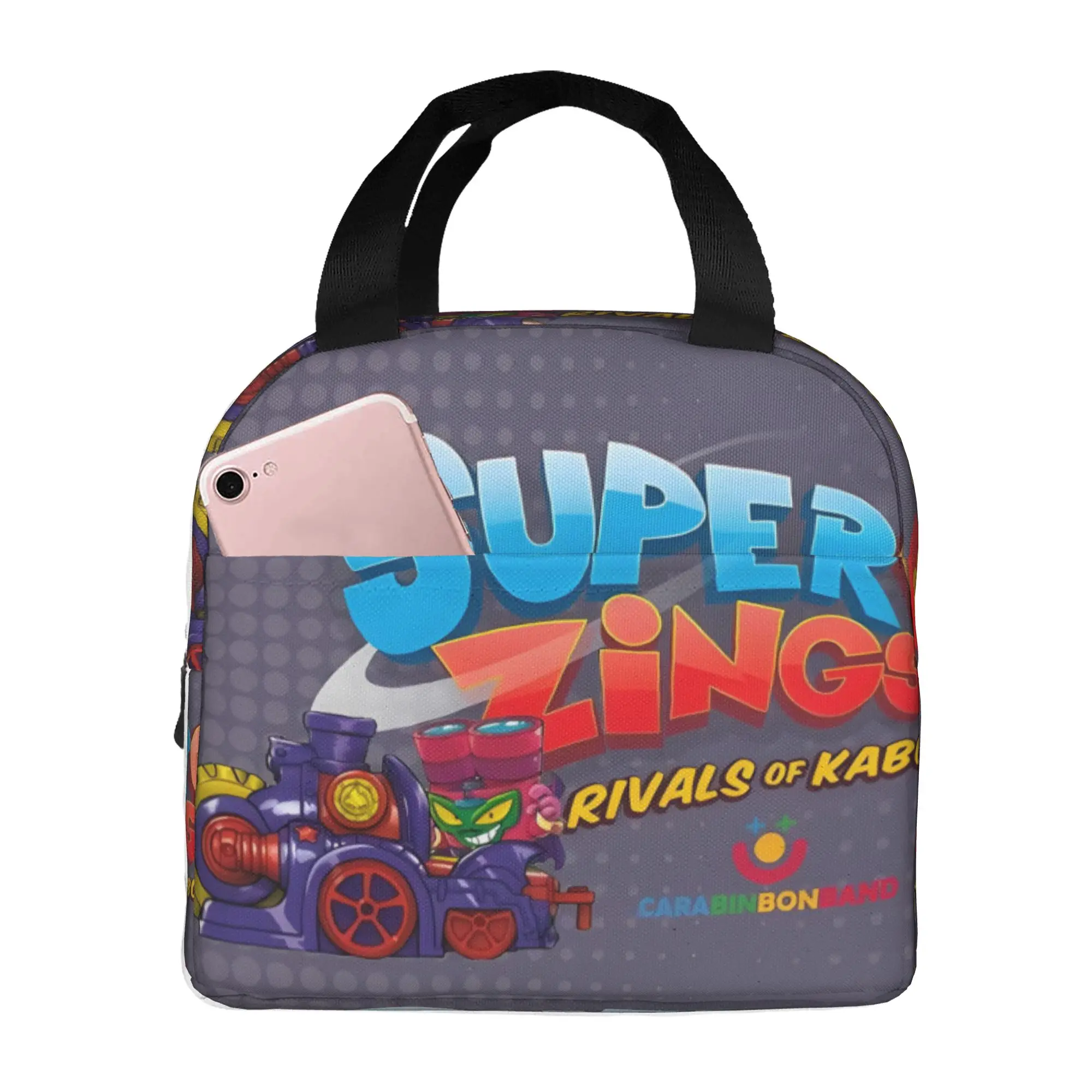 Supers Zingses Insulated Lunch Bags for Women Adventure Action Cartoon Game Resuable Cooler Thermal Food Lunch Box School