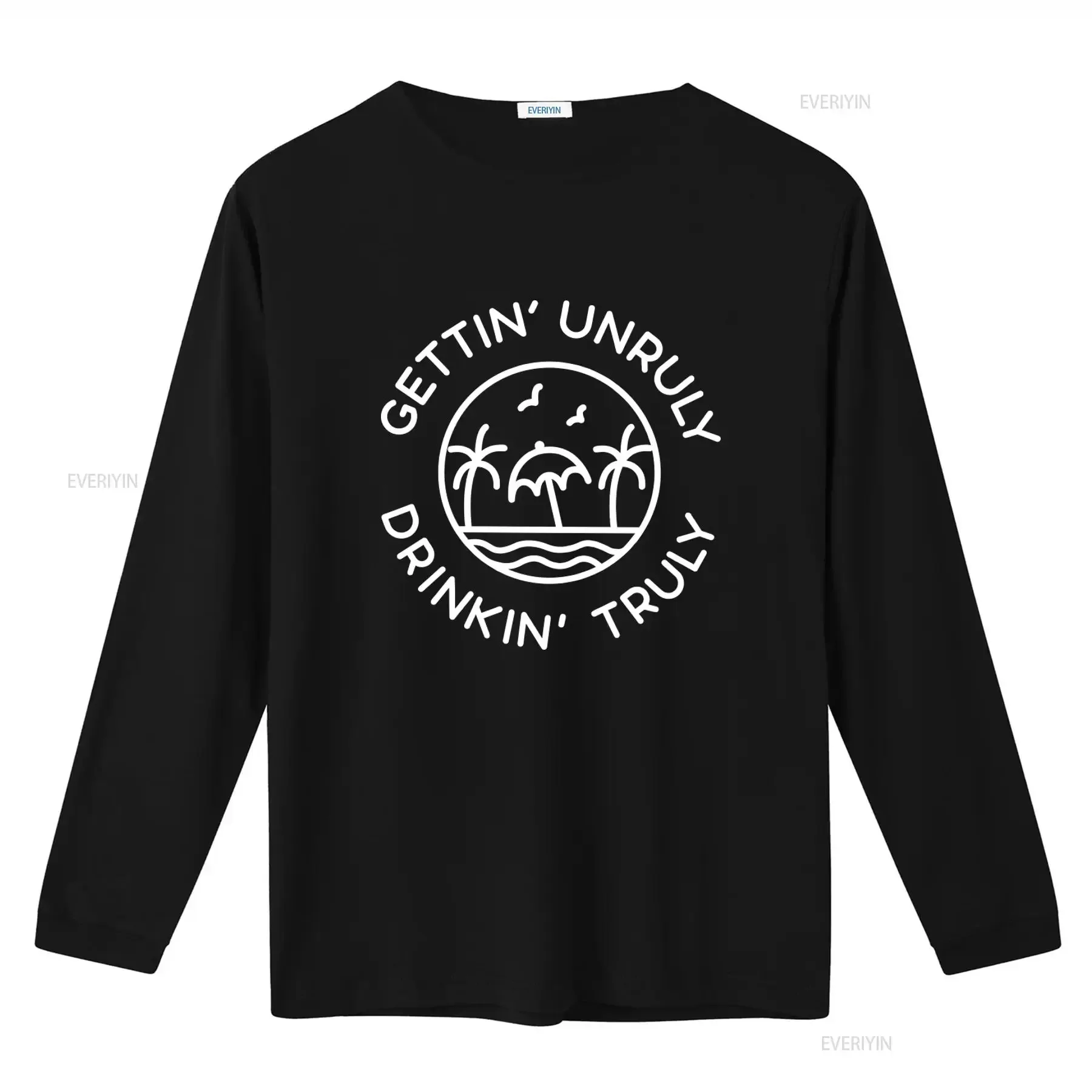 Gettin Unruly Drinkin Truly Summer Beach T Shirt for Drinking Party Vacation vintage Washed Soft Breathable designer clothes