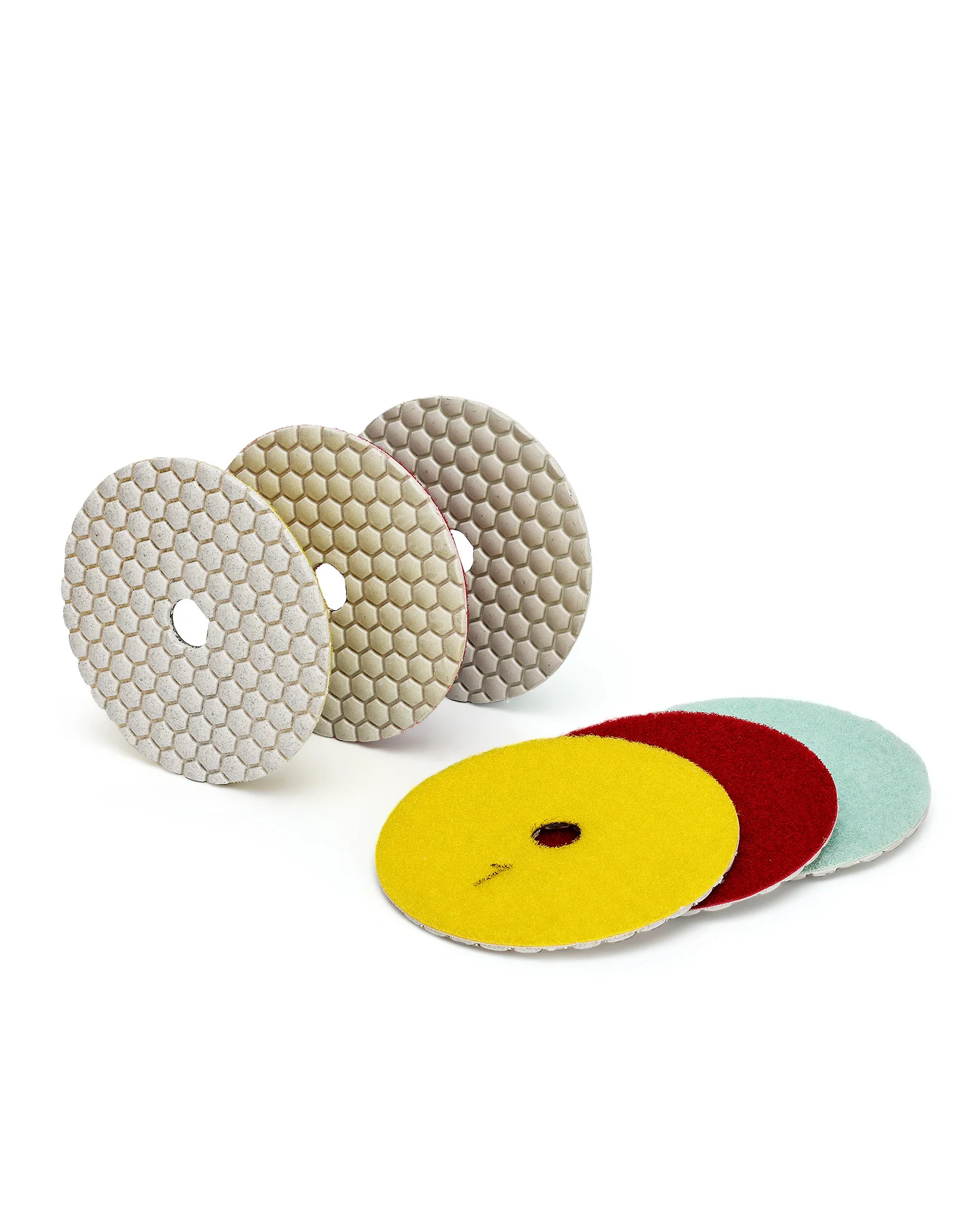 3Pcs/Lot 100mm/4" Diamond Dry Polishing Pads 3 Step Granite Marble Sanding Disc For Granite Marble Diamond Dry Grinding Disc