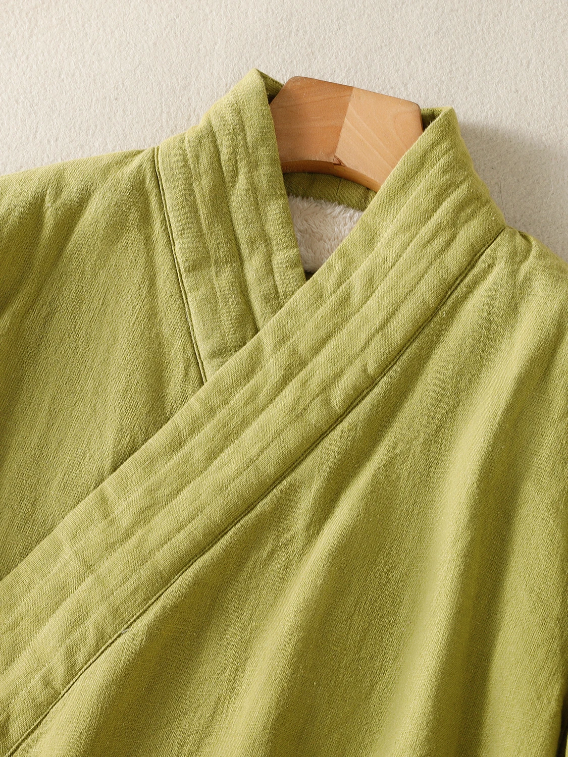 새로운 중국식 젠 스타일 여성용 안감 있는 로브, 사우당산 도교 사제복, 루즈핏 롱 슬리브 브이넥