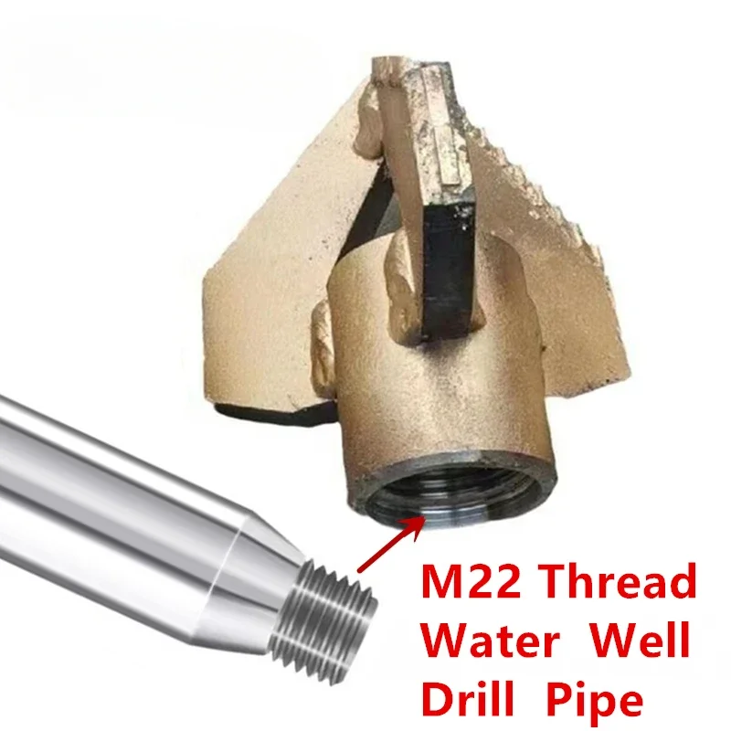 

M22 Joints Three Wings Alloy Drill Bits Digging Artesian Water Well Exploration 3 blades Hard Drilling Rig Machine Accessories