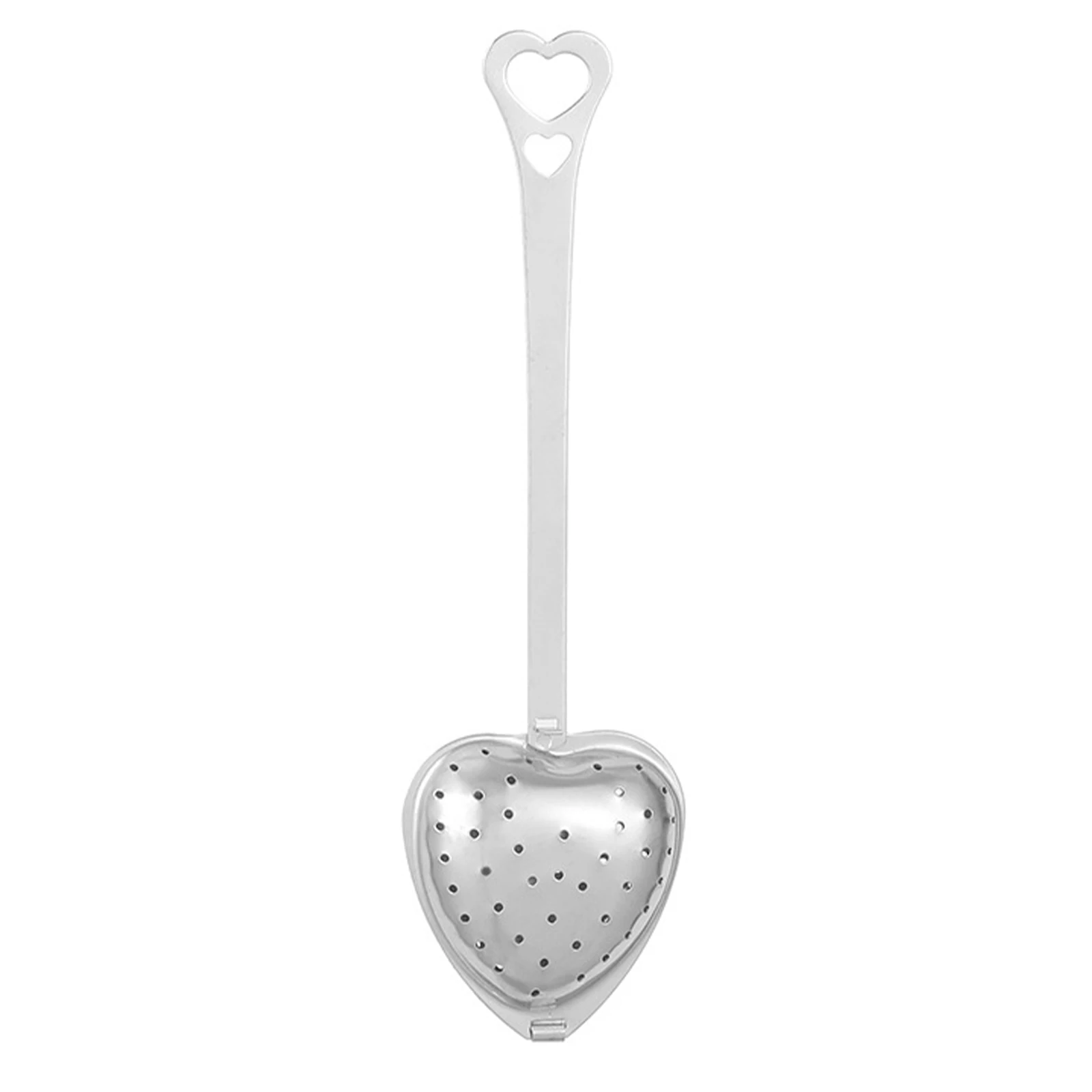 Tea Loose Infuser Strainer Steel Mesh Steeper Stainless Filter Leaf Fine Coffee Diffuser Strainers Infusers Heart Shaped Snap