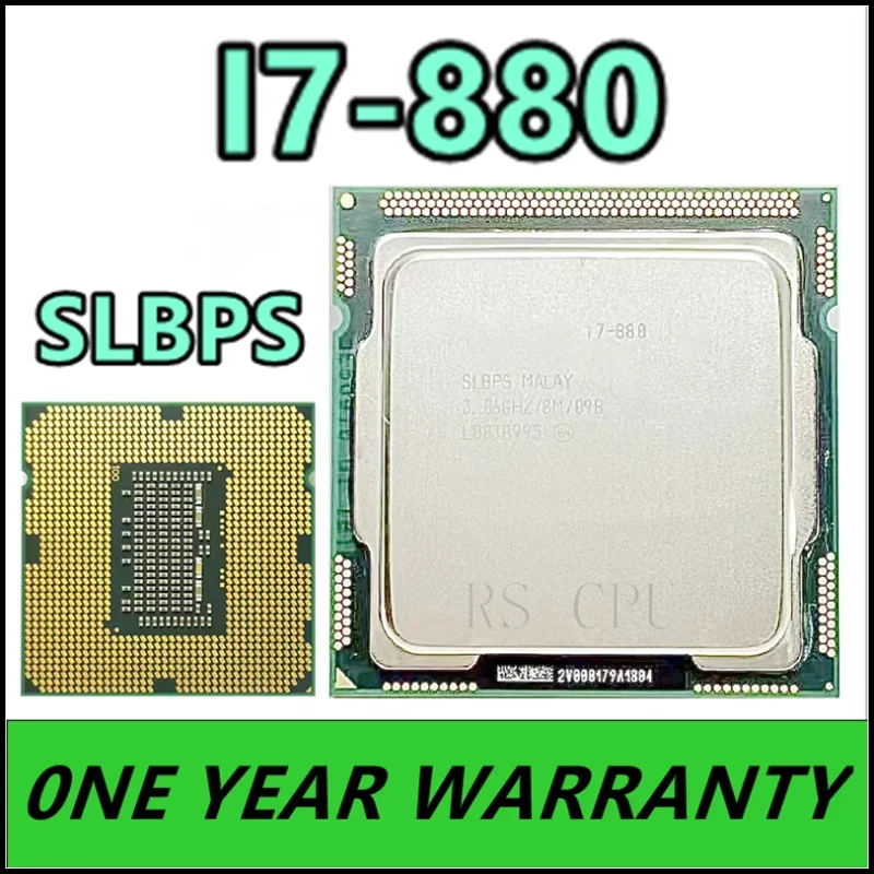 I7-880 i7 880 SLBPS 3.06 GHz Quad-Core L3 8M 95W Processor LGA 1156 CPU