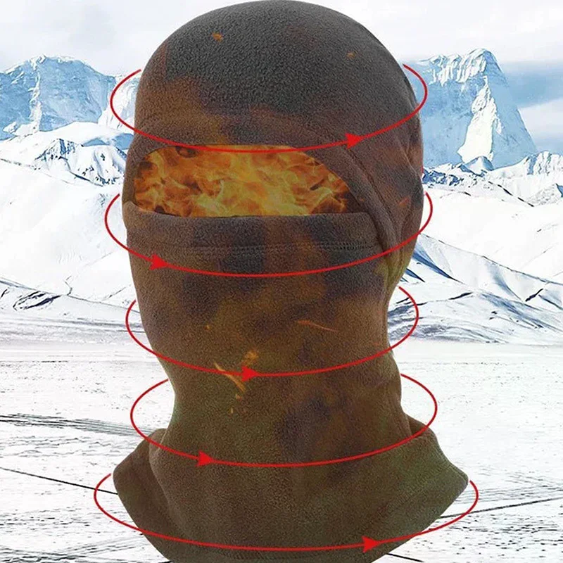 Winter Fleece Balaclava Full Face Mask Thermal Ski Snowboard Scarf Helmet Cap Sport Cycling Hiking Running Neck Warmer Men Women