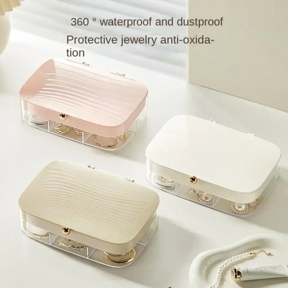 Double-Layer Jewelry Storage Box Multi Grid Anti-oxidation Jewelry Display Case Waterproof Large Capacity