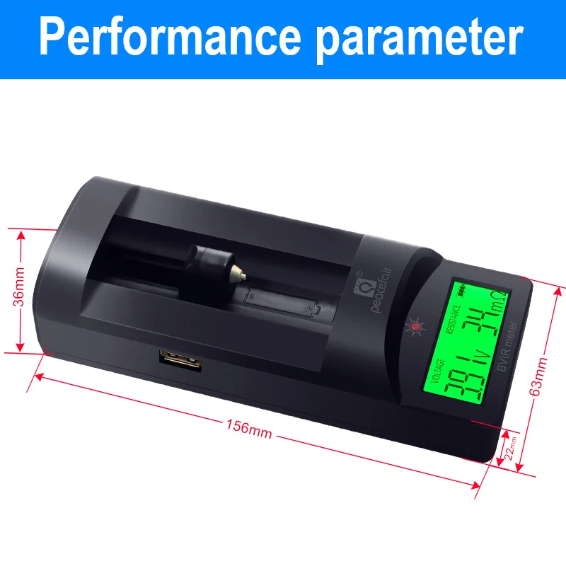 Peacefair PZEM-010 High Precision 18650 Lithium Battery Tester USB 4-Wire Probe Pen Internal Resistance Voltage Battery Testers