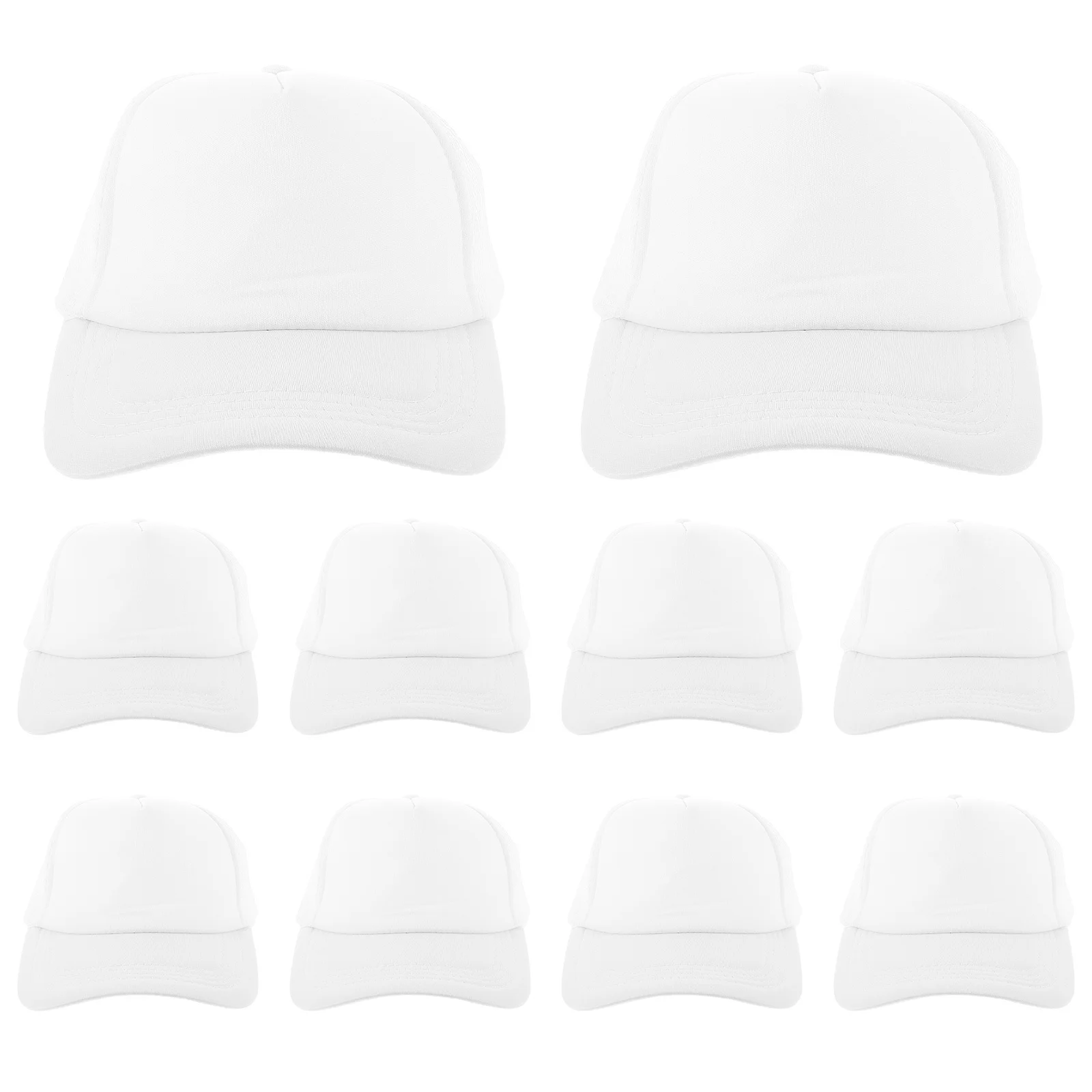

10Pcs Mesh Baseball Caps Blank Sublimation Hat DIY Heat Transfer Printing Cap for Custom Design Unisex Fashion Reusable Gift