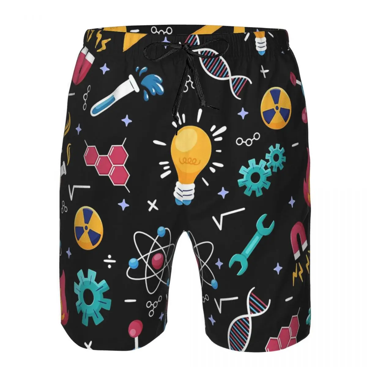 

STEM Icons Pattern Science Engineering Trunks Beach Board Shorts Casual Quick Dry Swim Summer Men Pants
