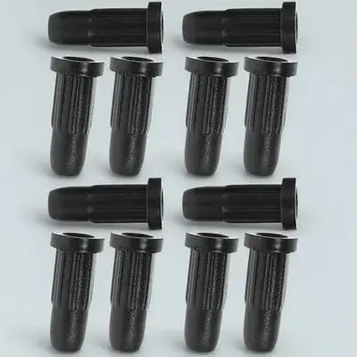 

12pcs Chair Glides Cover Computer Desk Swivel Wheel Rubber Stopper Protector Silent Black Universal Caster Cover For Office