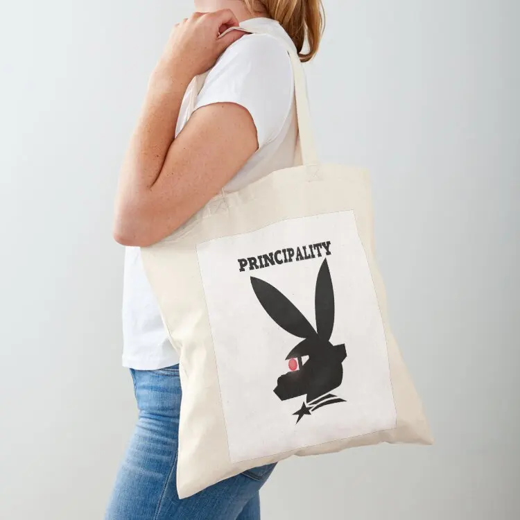 

PRINCIPALITY - Black Tote Bag tote bag university Canvas bag for women Custom Shopper handbag