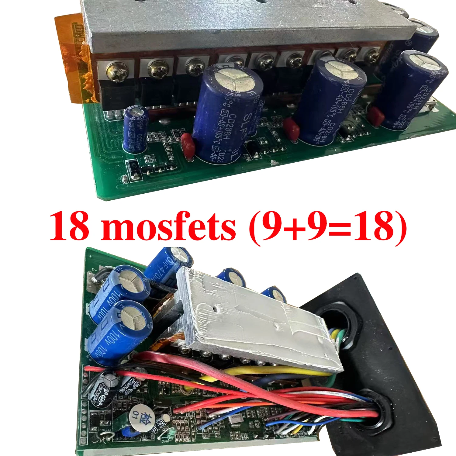 72V 2000W E-bike Controller Brushless Motor Controller 48V 60V 2500W 3000W MAX 80A, 9+9 =18 Mosfet, for Electric Motorcycle