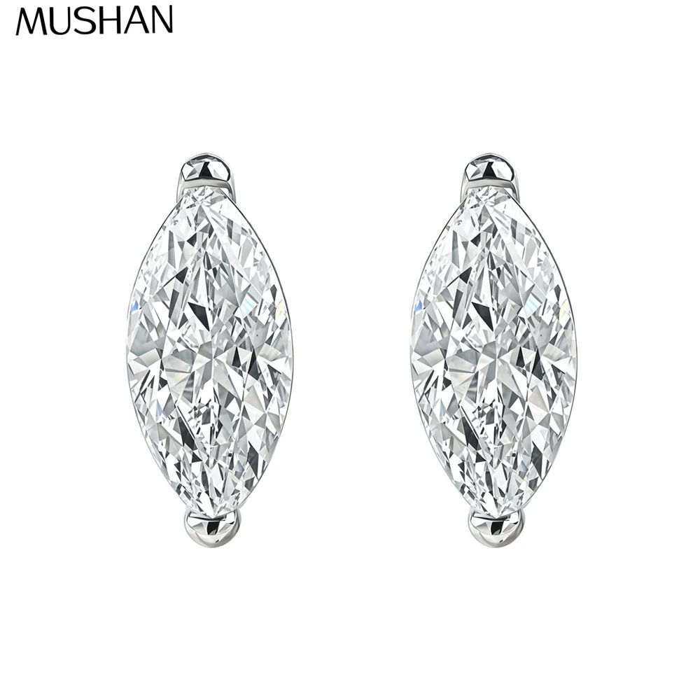 

Серьги-гвоздики MuShan Luxury Jewelry из стерлингового серебра 925 пробы с муассанитом в стиле бохо-принцесса, платиновое покрытие, патент MST, для предложения руки и сердца