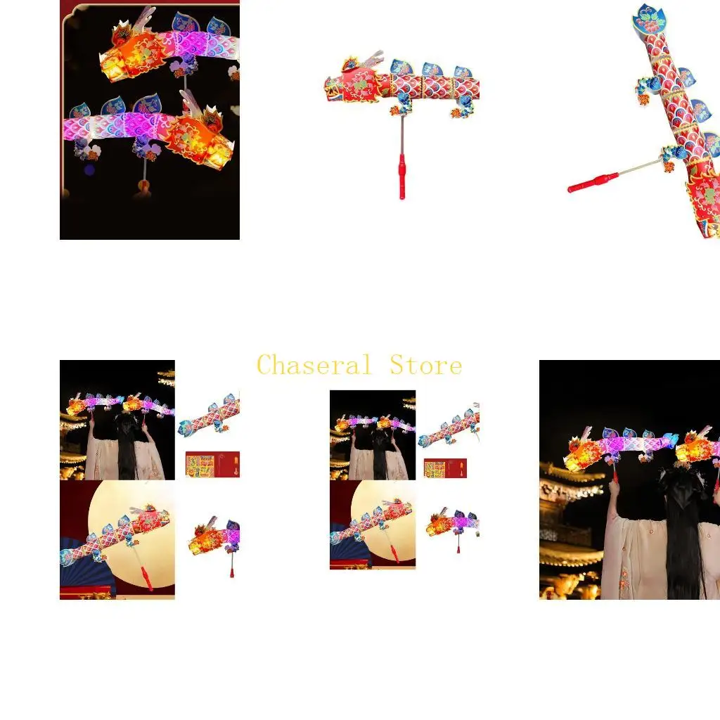 

E7CE Ручной Бумажный Дракон Легкая Игрушка Праздничный Праздничный Реквизит Бумажный Дракон