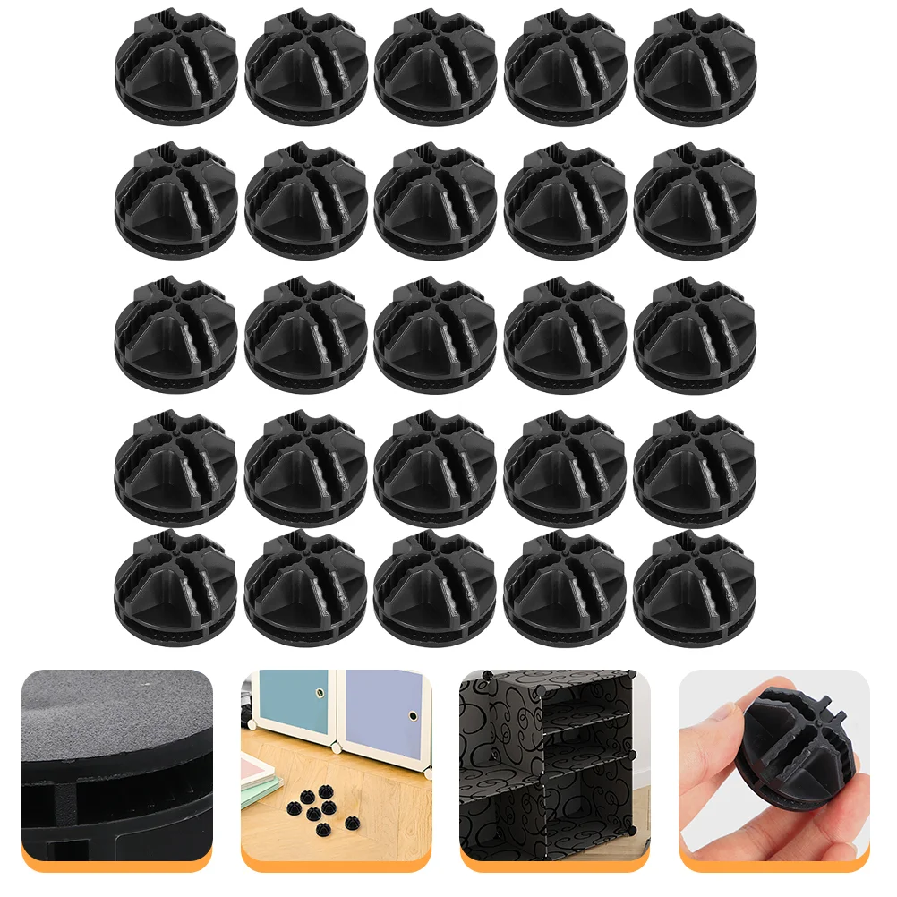 

30 Pcs Shelf Buckle Cabinets Storage Shelves Wire Grid Cube Connectors Shoe Plastic Round Buckles