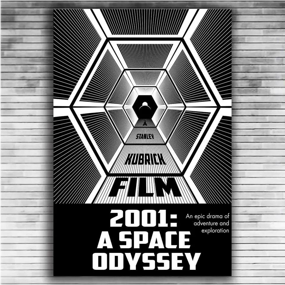 2001 A Space Odyssey Classic Movie Vintage 4 Silk Fabric Wall Poster Art Decor Sticker Bright