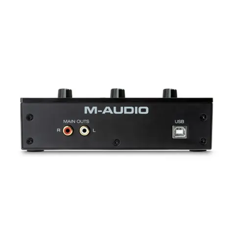 2-Channel USB Audio Interface Professional Sound Card M-Audio M-Track Solo with Crystal Preamp for Recording