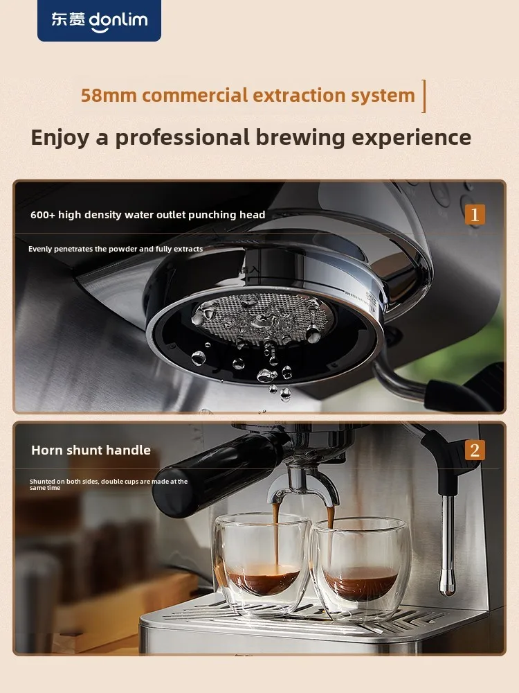 LMM Italian coffee machine, small household full semi-automatic integrated concentrated milk foam