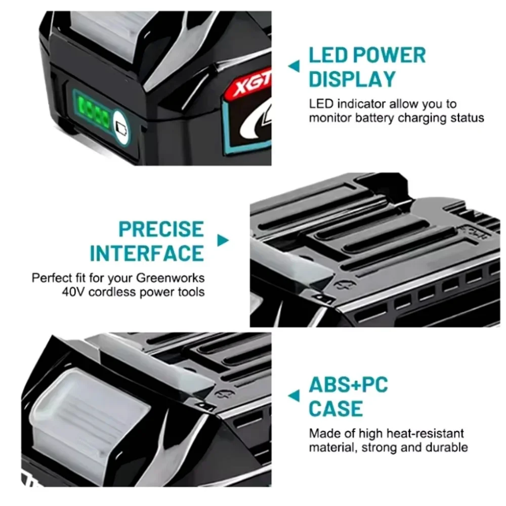 

Аккумулятор литий-ионный Makita 40V MAX XGT повышенной емкости 5000 мАч BL4020 BL4025 BL4040 BL4050 BL4080 для электроинструментов, оригинальное оборудование