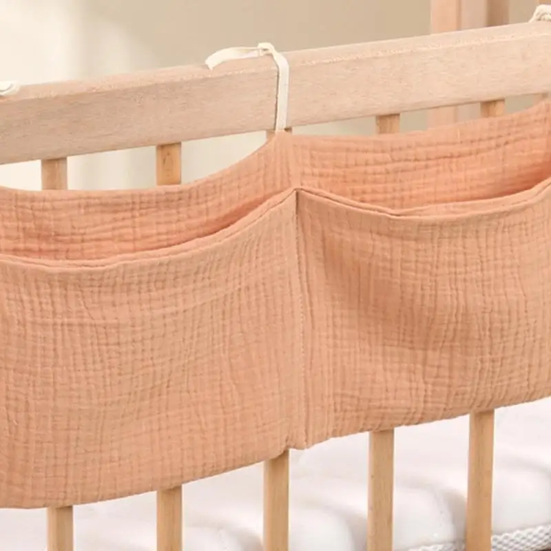 

U13F Space Saving Baby Bed Hanging Organizes Storage Pouches Multipurpose Hanging Nursery Storage for Diapers Clothes & Toy