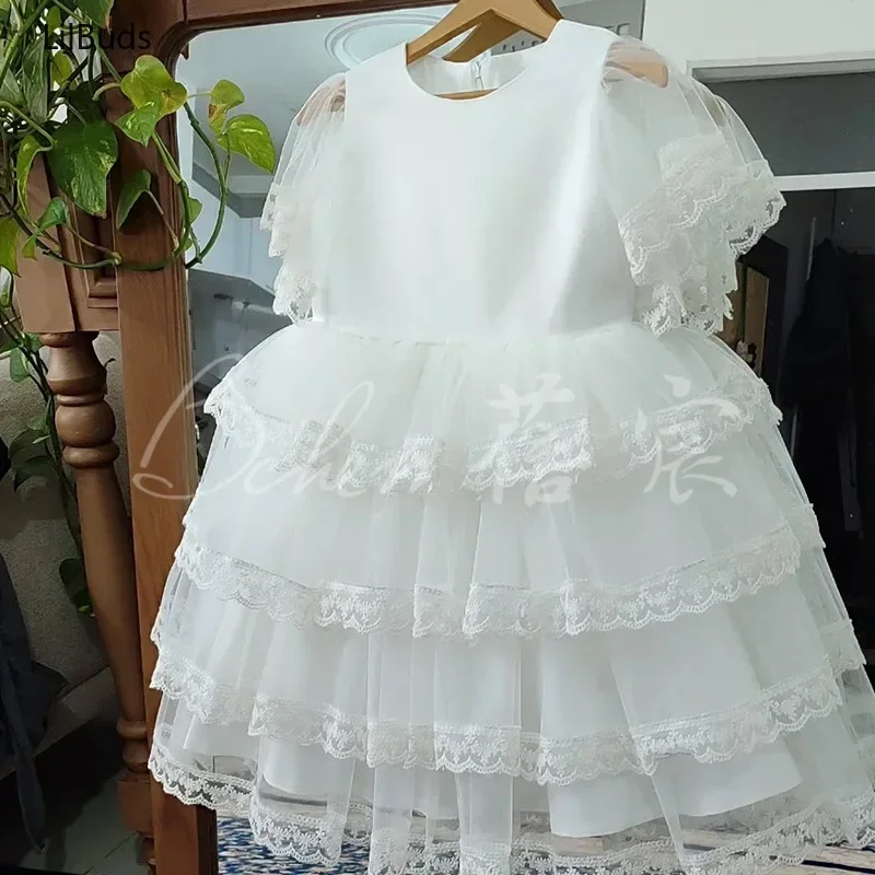 2026 Newborns Aby Girls Party Dresses ToddlerBaptism Dress Lace Wedding Clothes 1st Birthday Prom Gown Princess for Girl White