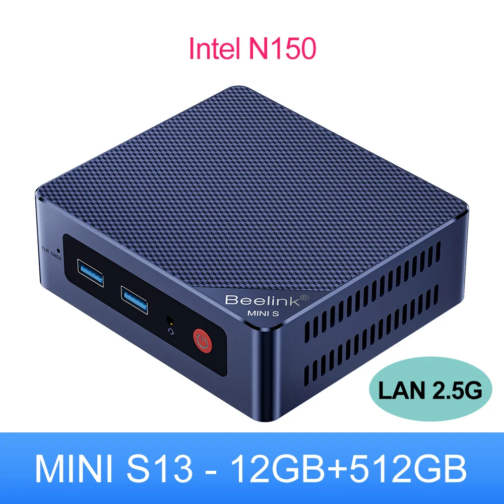 Beelink MINI S13 Mini PC Intel Twin Lake N150 12GB LPDDR5 512GB