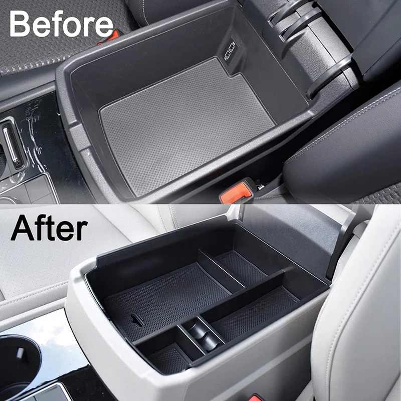 Center Console Organizer Tray For VW Volkswagen Atlas Accessories 2018 2019 2020 2021 2022 2023 Armrest Storage Glove Box