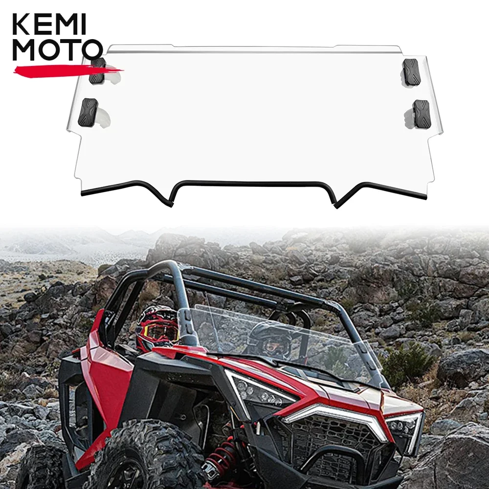 UTV Front Half Windshield Compatible with Polaris RZR PRO XP/ XP4 PRO R / R 4 Turbo R/R4 2020 2021 2022 2023 PC Clear Windscreen