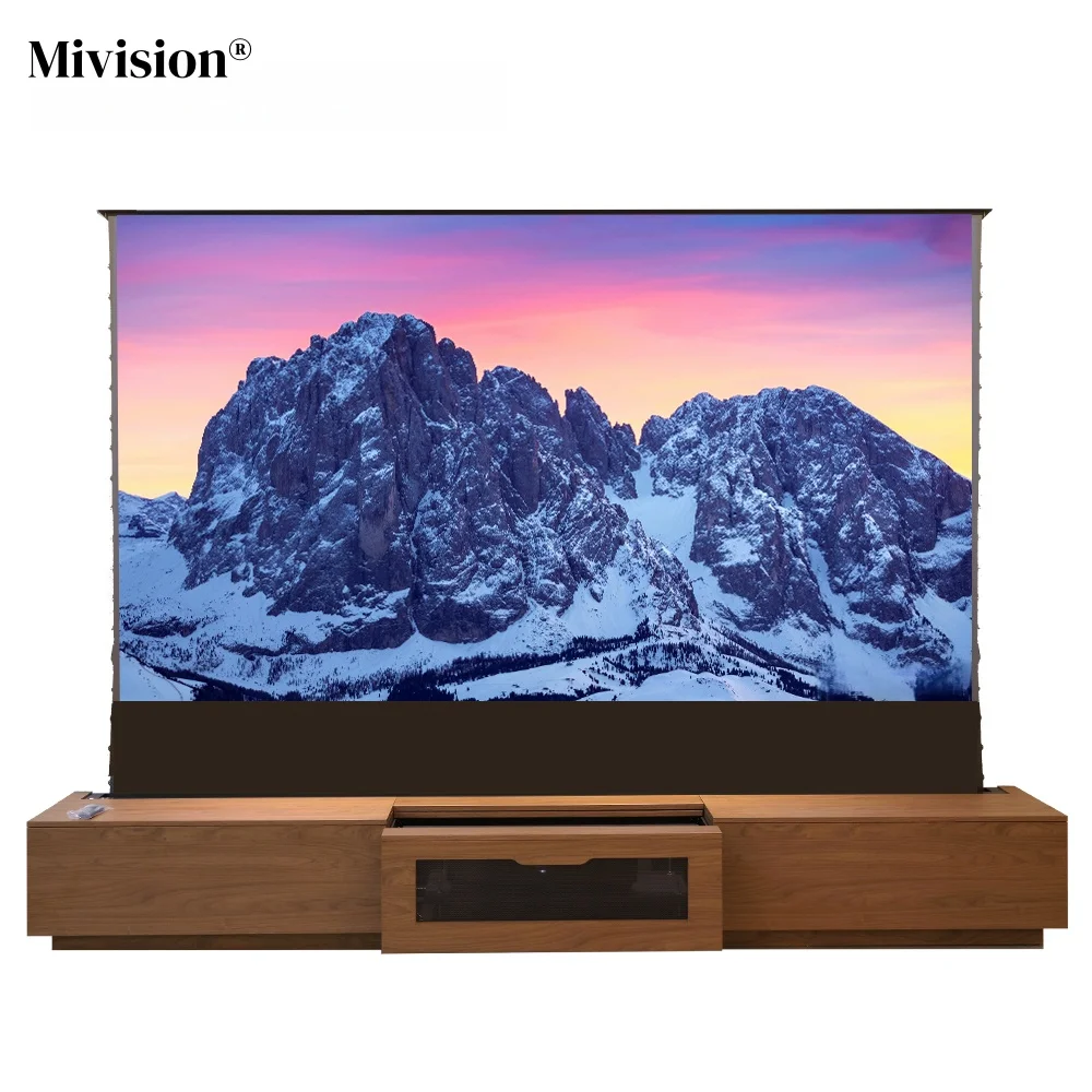 ALR Floor Rising Screen with Laser TV Cabinet for Ultra Short Throw Projector(UST ALR Screen+ Smart Cabinet) view 2