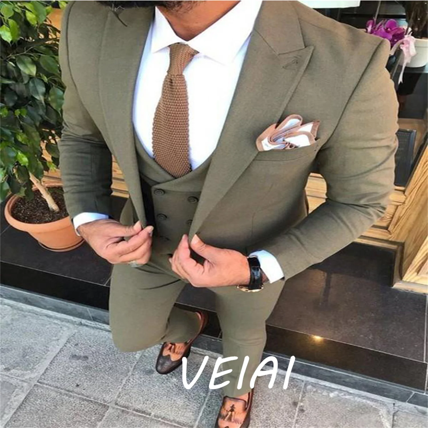 

Customized(Jackets+Vest+Pants) Men's High Quality Business Blazers/best wedding Groom's Wedding Dress three-piece suit/Man Tuxed