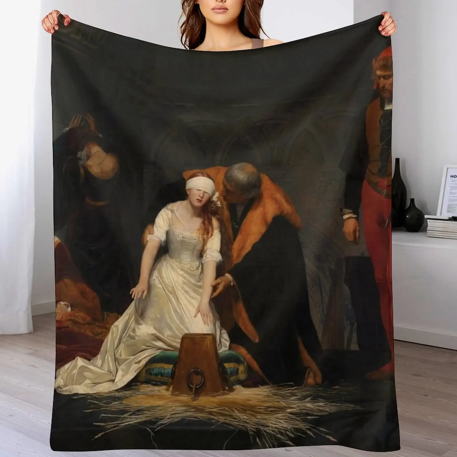 

The Execution of Lady Jane Grey, by Paul Delaroche Throw Blanket For Baby Bed linens Kid'S Blankets