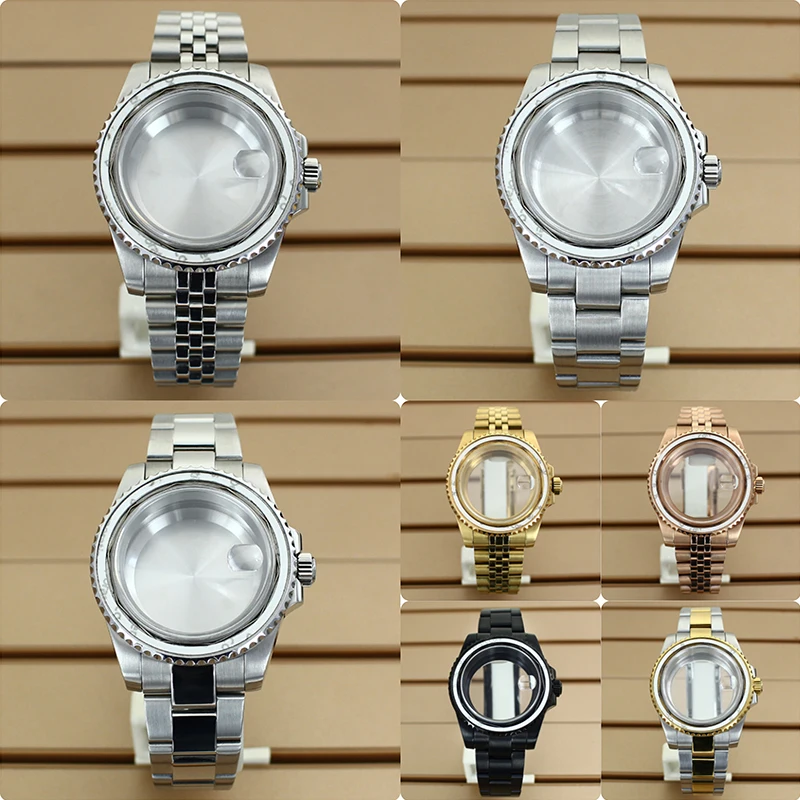 

200M Diving 40mm Watch Case Sapphire Crystal For NH34 NH35 NH36 NH38 4R36 Miyota 8215 ETA 2824 Movement Oyster/Jubilee Bracelet