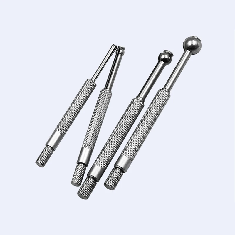 4 قطعة/المجموعة تلسكوبي ثقب صغير تتحمل مجموعة قياس الكرة نوع المعادن غيج 1/8 "-1/2" قابل للسحب ثقب قياس عدة 3-13 مللي متر