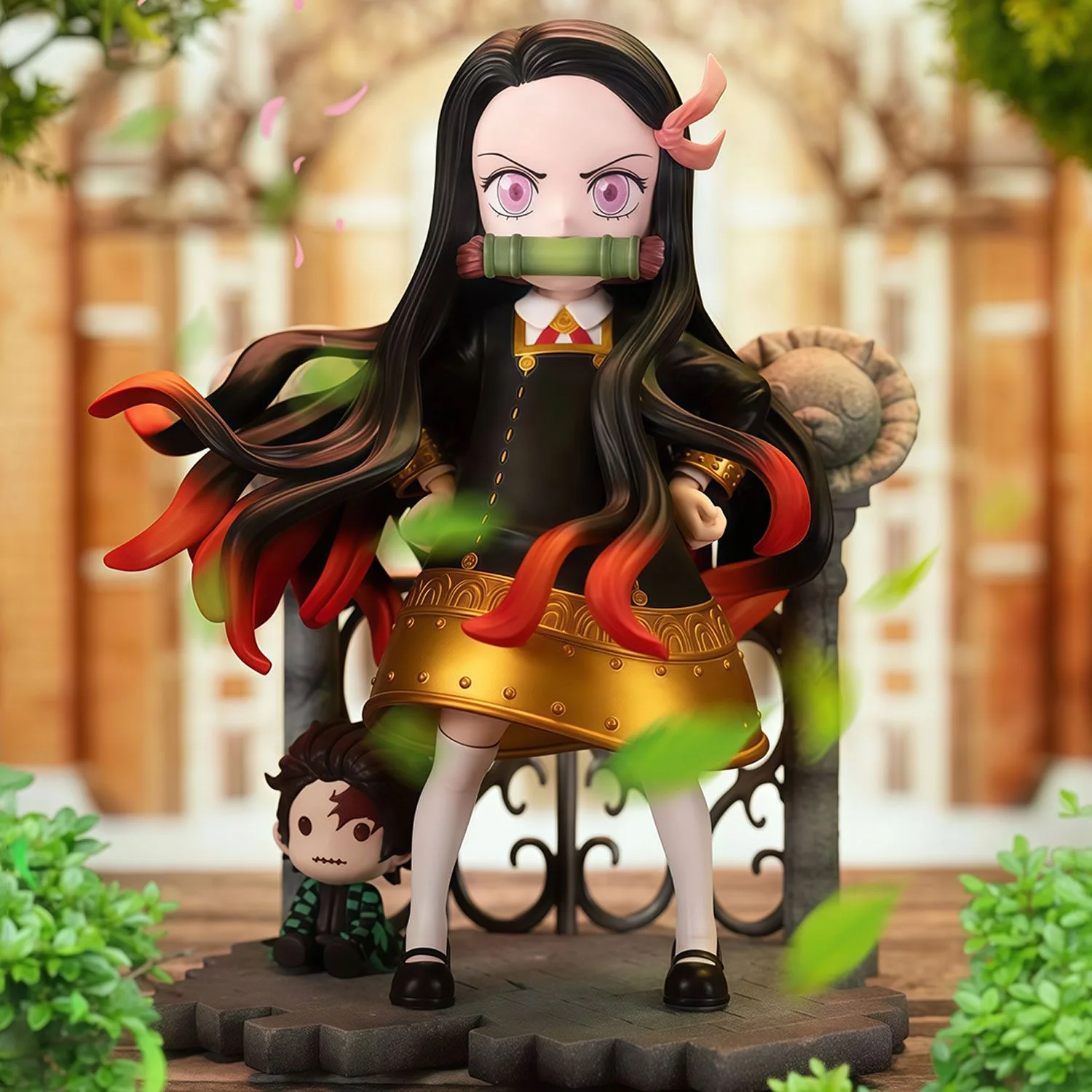 

14CM Kawai Demon Slayer Academy uniform, Mi Bean figurines, trendy toys, desktop models, statues, toys, gifts