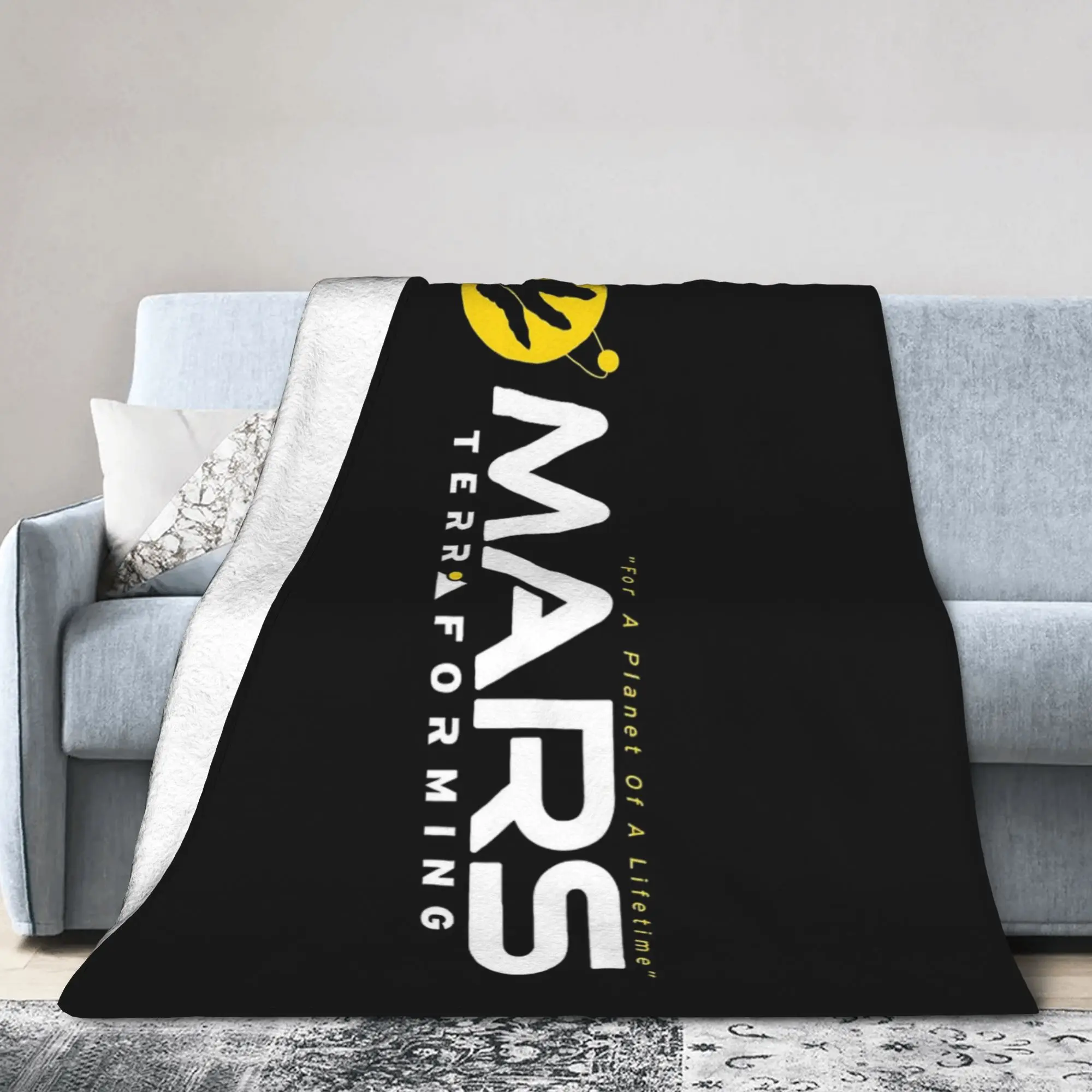 Total Recalling Mars Terraforming Flannel Throw Blankets Schwarzenegger Bedding Knitted Blanket Outdoor Soft Breathable Throws
