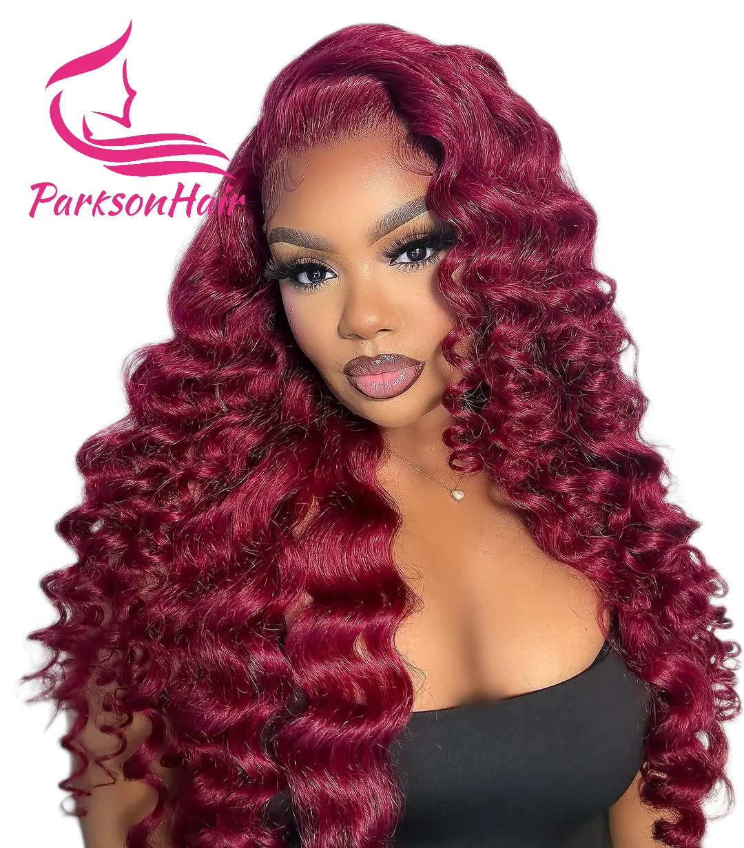 

Burgundy Loose Wave 13x4 13x6 Transparent Lace Front Wigs For Women Dark Red Brazilian Human Hair Lace Frontal Wigs Pre-Plucking