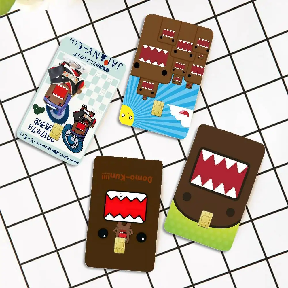 Cute Domo-Kun Classic Movie Anime Spend or Save Funny Shell On Off Ultra Thin No Fade Sticker Cover Film for Debit Credit Card