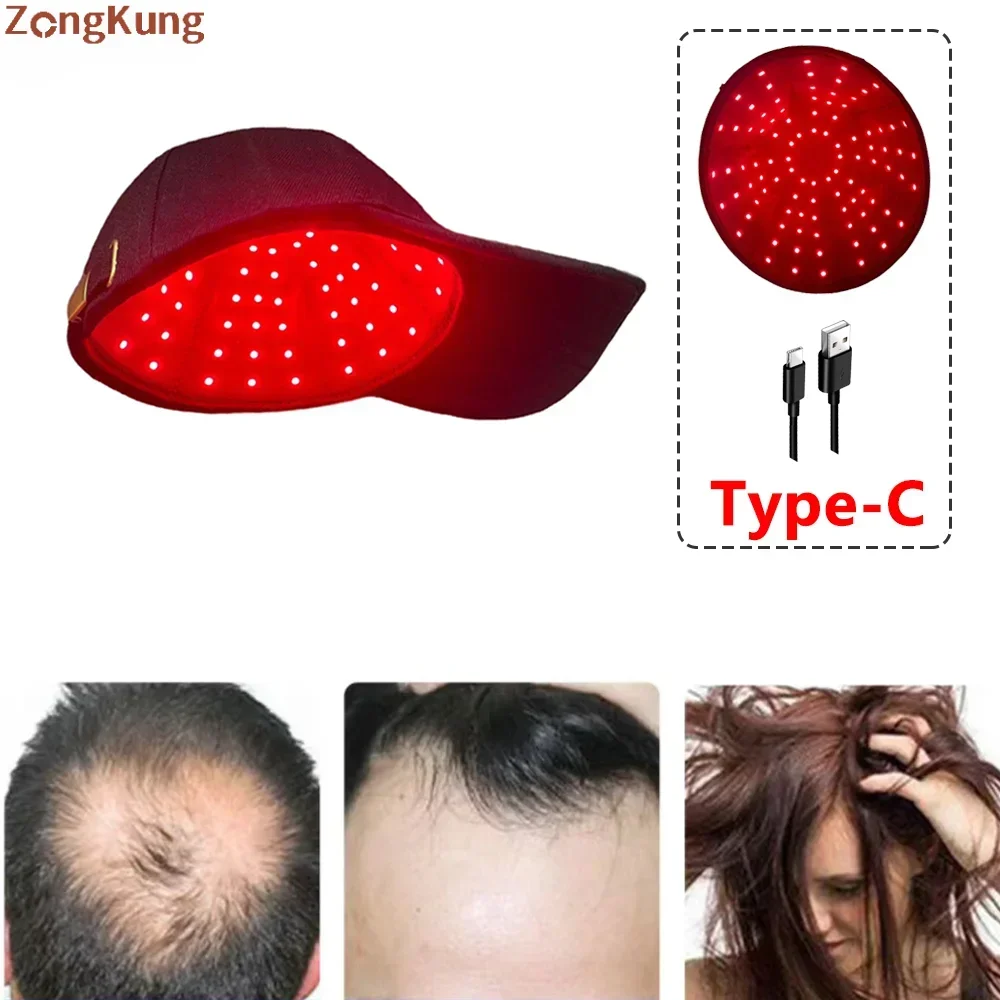 96 Leds Red Light Cap，660nm 850nm Infrared Light Hair Therapy Hairs Growth Cap for Promotes Hair Growth and Prevents Hair Loss