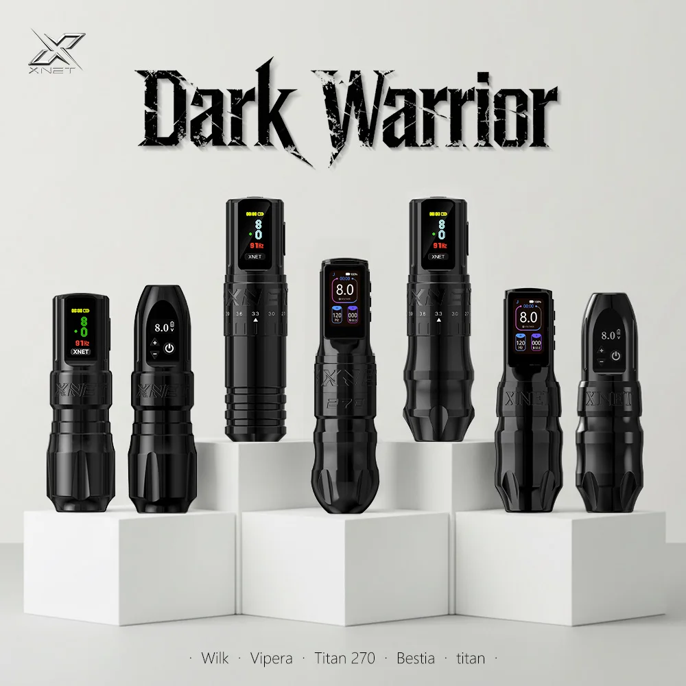 

XNET Dark Warrior Профессиональная беспроводная тату-машинка Бесщеточный двигатель 2400 мАч Батарея Вращающаяся аккумуляторная ручка Татуировка для боди-арта