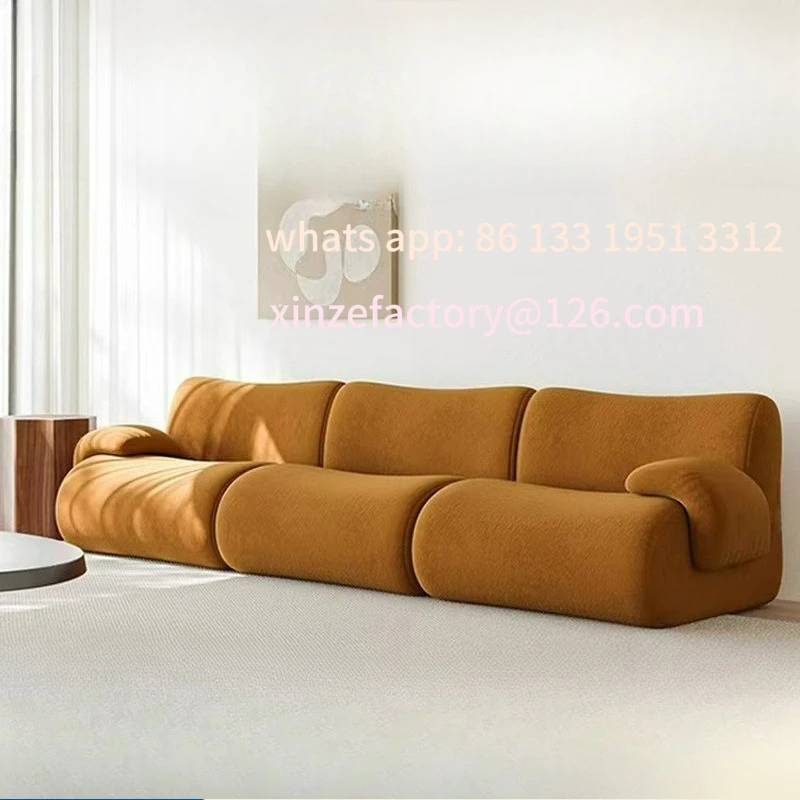 أريكة جلدية عتيقة قابلة للتخصيص، شقة صغيرة، غرفة المعيشة، وحدة كتلة التوفو السوداء الرجعية، أريكة ضغط