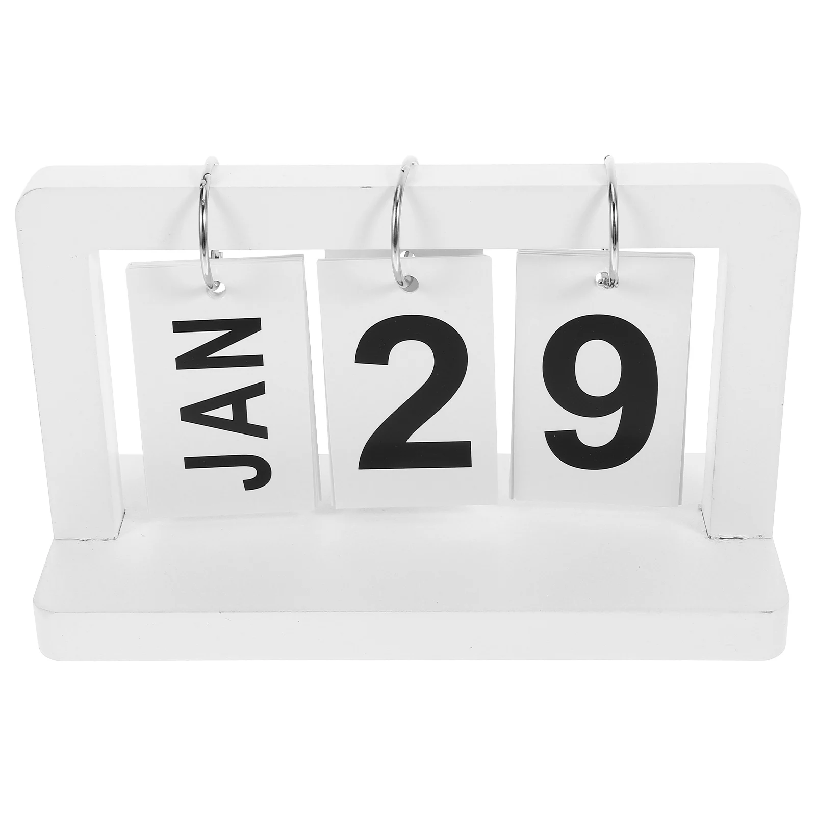 

Wooden Calendar Ornament Flip Desk Calendar for Home Office Perpetual Standing Farmhouse Accessories Reusable Monthly Date