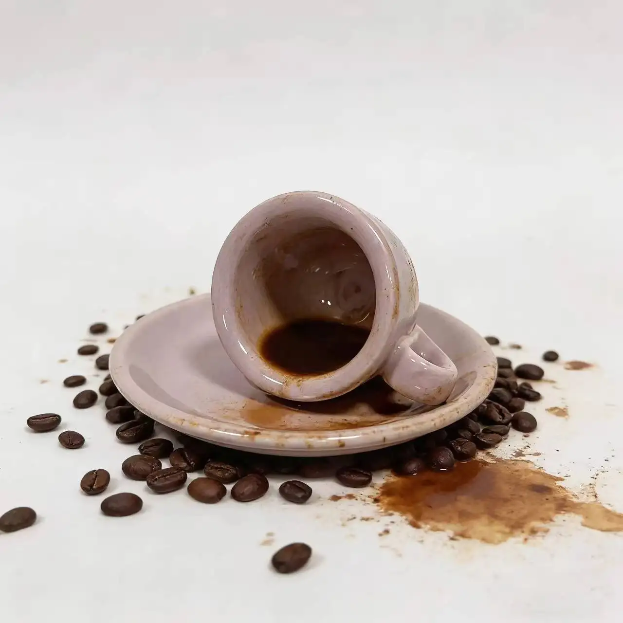 New Grape Purple Competition Grade 9MM Ultra-Thick 50ML Italian Espresso Cup And Saucer Ceramic Minimalism Reusable Coffee Cup