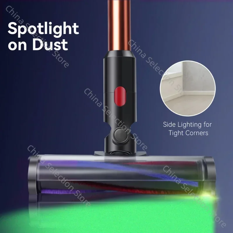 Adapted To Dyson Vacuum Cleaner V7V8V10V11V15 Green Light Dust Display Electric Soft Velvet Direct Drive Floor Brush