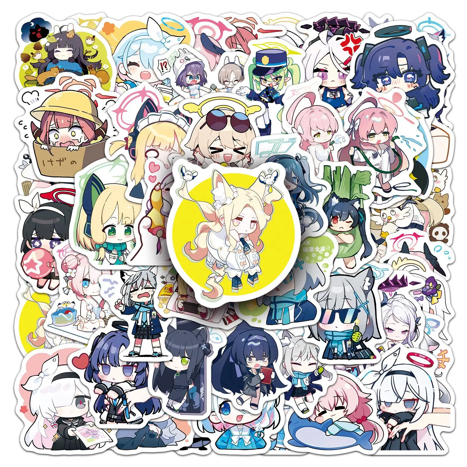 

50PCS Game Blue Archive Sticker Cartoon Q Version Cute Fun Doodle Decal Toys for Pencil Case Laptop Suitcase Desk Sticker