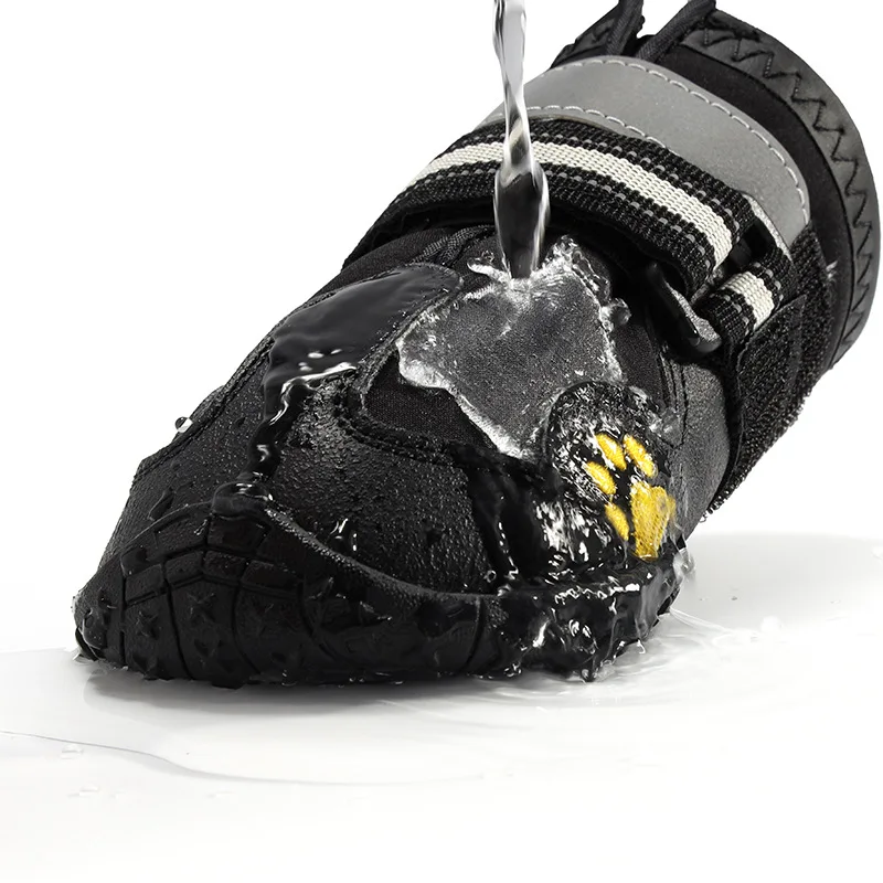 Basics Waterproof Anti-Slip Reflective Dog Boots,